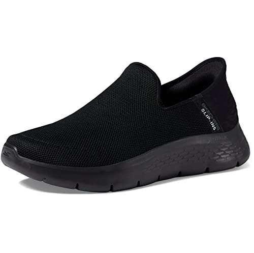 Skechers Men's Go Flex Hands Free Slip-ins Athletic Slip-on Casual Walking Shoes Sneaker, Black/Black, 9.5 - Click to Buy