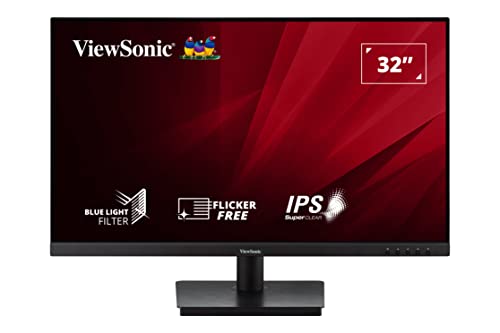 Viewsonic VA3209-MH 80 cm (32 Zoll) Büro Monitor (Full-HD, IPS, HDMI, VGA, Lautsprecher, Eye-Care, Eco-Mode) Schwarz - Click to Buy