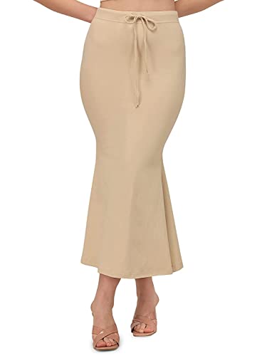 ALYNE Saree Shapewear Petticoat for Women, Women's Blended Saree Shapewear Beige - Click to Buy