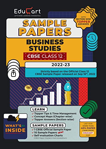 Educart CBSE Class 12 Sample Papers 2022-23 BUSINESS STUDIES (With Exclusive Topper Tips and Marks breakdown for 2023 Exams) - Click to Buy