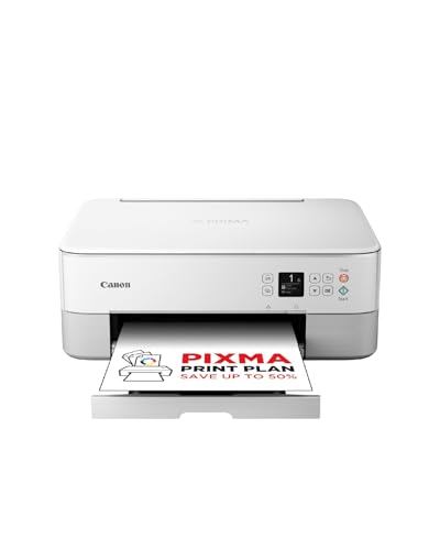 Canon PIXMA TS5351i Multifunktionsdrucker 3in1 Drucker/Kopierer/Scanner, WLAN, Randlosfotos, kabelloses Drucken/Scannen via Cloud + Smartphone, Duplex, 2. Einzug, PIXMA Print Plan kompatibel, weiß - Click to Buy