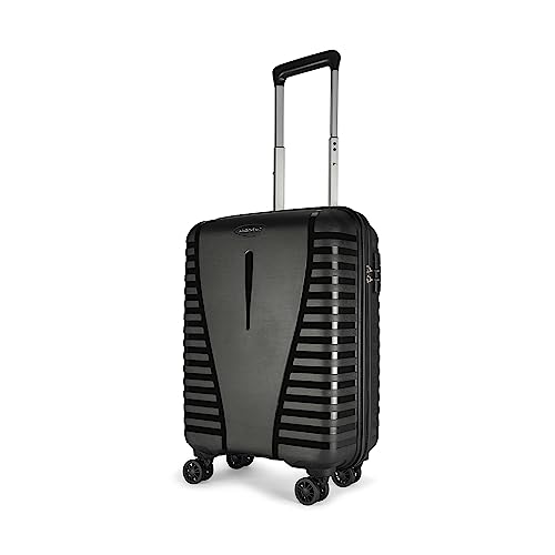 Aristocrat Airpro Cabin 55 Cm(Small) Polypropylene 360 Degree 8 Wheels Trolley Bag for Travel Hard Case Luggage, Lightweight with Combination Lock & Robust Trolley with 7 Yrs Warranty (Black) - Click to Buy