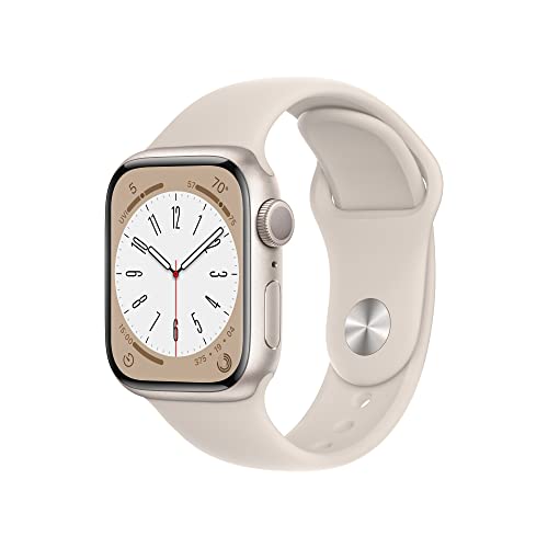 Apple Watch Series 8 [GPS, 41mm] - Starlight Aluminum Case with Starlight Sport Ban, M/L (Renewed) - Click to Buy