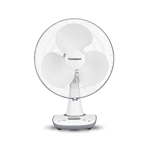 Crompton Wave Star 400MM High Speed Table Fan | High Air Delivery| Smooth Oscillation |2 Year Warranty | Cool Grey - Click to Buy