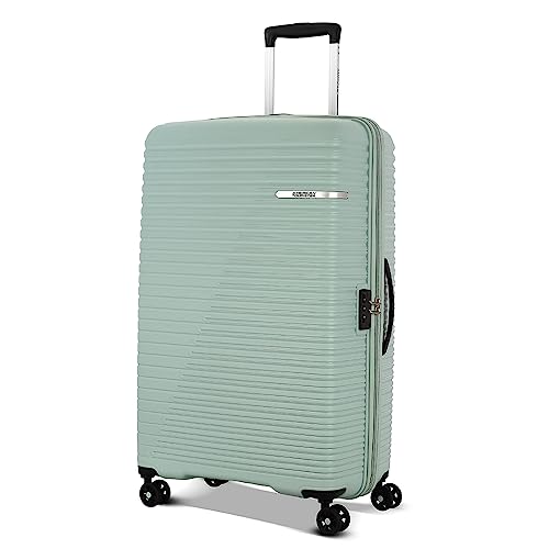 American Tourister Liftoff 79 CM Large Check-in Polypropylene (PP) Hard 8 Wheels Spinner Luggage/Suitcase/Trolley Bag for Travel (Sea Blue) - Click to Buy