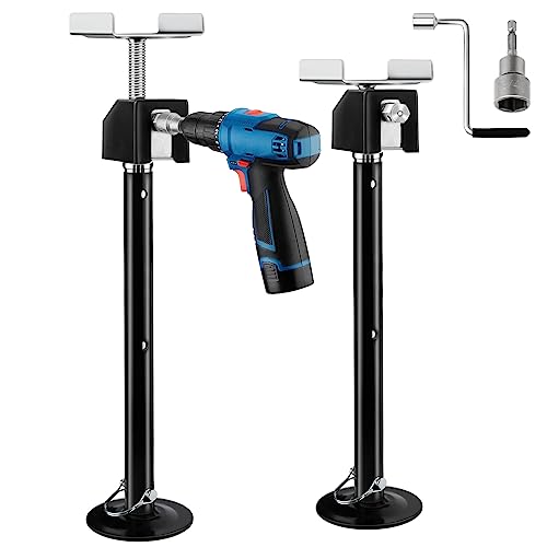 Kohree Set of 2 RV Slide Out Supports, Heavy Duty Camper Support Jacks, Supports up to 5000lbs, Adjust from 20"-49" Height by Power Drill or Hand Crank Handle, RV Camper Accessories for Travel Trailer - Click to Buy