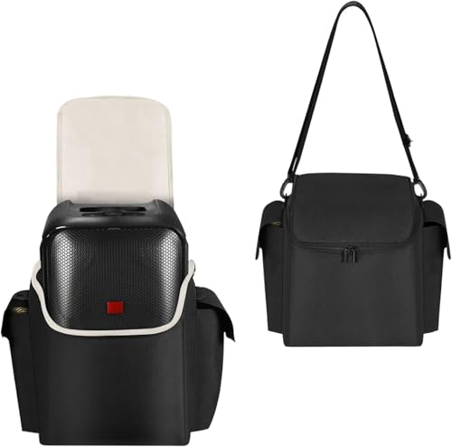 Zitel Oxford Fabric Carrying Case Portable Tote Bag Travelling Case Compatible with JBL Partybox Encore Essential Portable Bluetooth Party Speaker (Speaker not Included) - Black