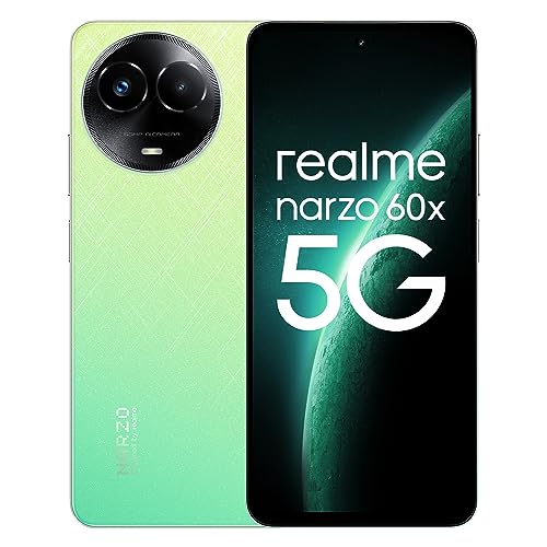 realme narzo 60X 5G（Stellar Green,6GB,128GB Storage ） Up to 2TB External Memory | 50 MP AI Primary Camera | Segments only 33W Supervooc Charge - Click to Buy