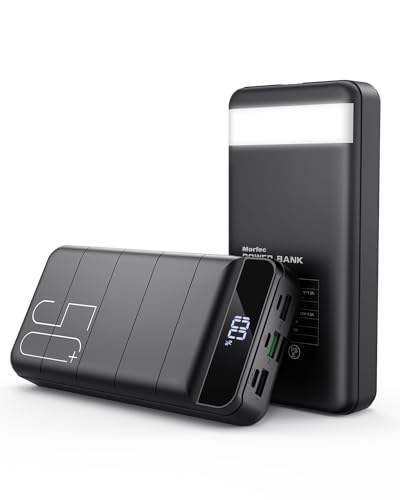 Morfec Power Bank Fast Charging 50000mAh - 22.5W Portable Charger USB C Quick Charge with 4 Outputs & 3 Inputs LED Display Huge Capacity External Battery Pack for iPhone, Samsung, iPad etc - Click to Buy
