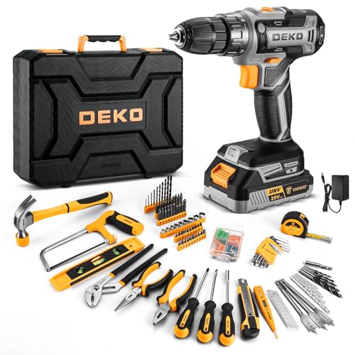 Cordless Drill Tool Kit Set: 20V Power Drill Tool Box with Battery Electric Drill Driver for Men Home Hand Repair Basic Toolbox Tools Sets Drills Case - Click to Buy