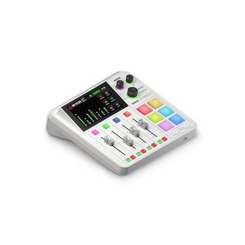 RØDE RØDECaster Duo Kompakte All-in-One Audio Produktionslösung für Podcasting, Streaming, Musikproduktion und Content-Erstellung (Weiß)