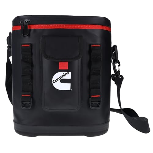 Cummins Portable Soft Cooler Bag CMN34718 12-Can Double-Laminated Insulated Cooler with Strap, 48-Hour Ice Retention Adult Insulated Thermal Bag for Work Camp Beach - Black - Click to Buy