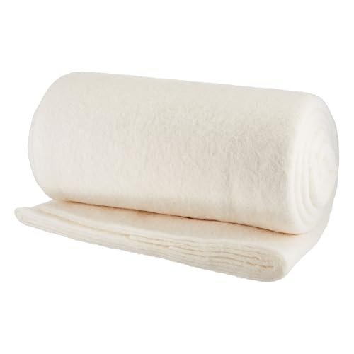 PLAZOTTA 90 Inch x 72 Inch Natural Cotton Batting, Soft Quilting Batting Fabric for Quilts, Sewing Crafts and Wearable Arts - Twin Size - Click to Buy