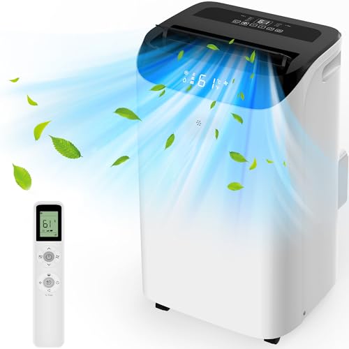 Humhold 14000 BTU Portable Air Conditioners with Remote Control, 3-in-1 Free Standing Cooling AC Unit with Fan & Dehumidifier, Cools Room up to 700 sq.ft, Smart/Sleep Mode,3 Speed,Auto Swing,24H Timer - Click to Buy