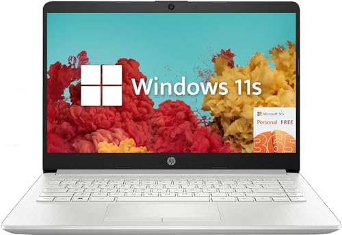 HP Premium 14" Stream HD Laptop, Intel Celeron N4120, 4GB RAM, 64GB eMMC, Webcam, Intel UHD Graphics, Bluetooth, WiFi, HDMI, 1 Year Office 365, Win 11s, Silver - Click to Buy