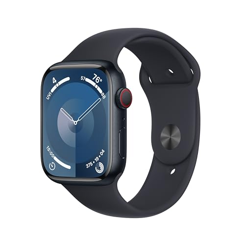 Apple Watch Series 9 (GPS + Cellular 45mm) Midnight Aluminum Case with Midnight Sport Band M/L (Renewed) - Click to Buy