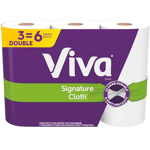 Viva Signature Cloth Paper Towels, 3 Double Rolls, 94 Sheets per Roll - Click to Buy