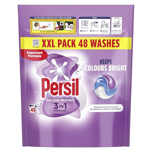 Persil Colour Protect 3 in 1 Washing Capsules keeps colours bright outstanding stain removal in quick & cold washes 48 washes - Click to Buy