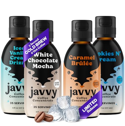 Javvy Coffee Concentrate Bundles - Cold Brew Coffee, Perfect for Hot or Iced Instant Coffees, Hot Drinks, Cold Brew Concentrate, 35 Servings - Variety - Limited Edition