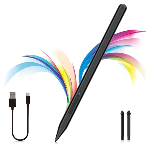 Stylus Pen for Microsoft Surface Pro11/10/9/8/X/7+/6/5/4/3, Surface Go 4/3/2/1, Surface Laptop1-6/Studio/Book 3/2/1 with Eraser Side Button,Palm Rejection,Tilt Function,1024 Pressure