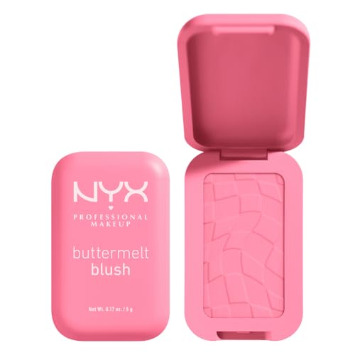 NYX PROFESSIONAL MAKEUP Buttermelt Powder Blush, Fade and Transfer-Resistant Blush, Up to 12HR Make Up Wear, Vegan Formula - Butta Together - Click to Buy