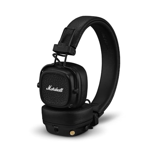 Marshall Major V Wireless On-Ear Headphones with 100+ Hours of Playtime - Black - Click to Buy