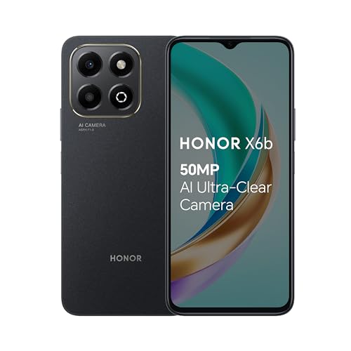 HONOR X6b Mobile Phone Unlocked, 6.56-Inch 90Hz Fullview Display, 4GB+128GB, 5200 mAh Long-lasting Battery, 50MP Triple Camera, Android (2 Year Warranty), Midnight Black - Click to Buy
