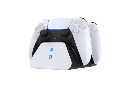 BASEKAMP Duo Charging Station Dock for PS5 - Charge 2 x PlayStation DualSense Controllers - 6 x Swappable Faceplates - Click to Buy