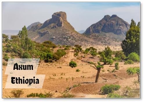 ETHOPIA, Spectecular Mountain Landscape Between Axum and Yeha, Fridge Magnet - Click to Buy