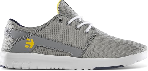 Etnies Scout Sneaker, Grey/Navy/Yellow, 11