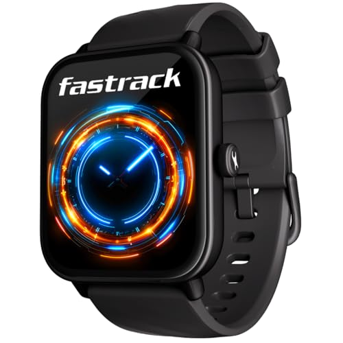Fastrack Limitless Glide Smart Watch, Advanced UltraVU HD Display, SingleSync BT Calling, Advance Chipset, 85+ Sports Modes & Smartwatch Faces, AI Voice Assistant, 24 * 7 Health Suite, IP67 (Black) - Click to Buy
