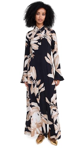 Hemant and Nandita Women's Maxi Shirt Dress, Black Mix, M - Click to Buy