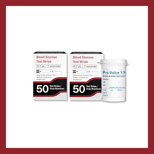 FORA Pro Voice V8 V9 Blood Glucose Test Strips for Precise Blood Sugar Measurement for Diabetes and Your Diabetic Diet - 50 Count (2)