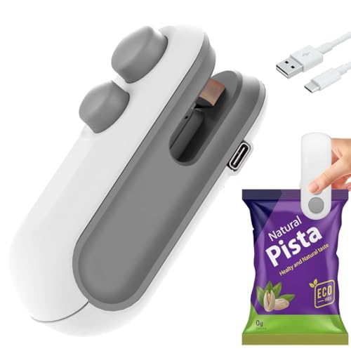 Wazdorf Sealing Clip - Portable Mini Sealing Machine Handheld Packet Sealer for Food, Snacks, Chips, Fresh Storage, Plastic Bag Sealing Machine, Multicolor