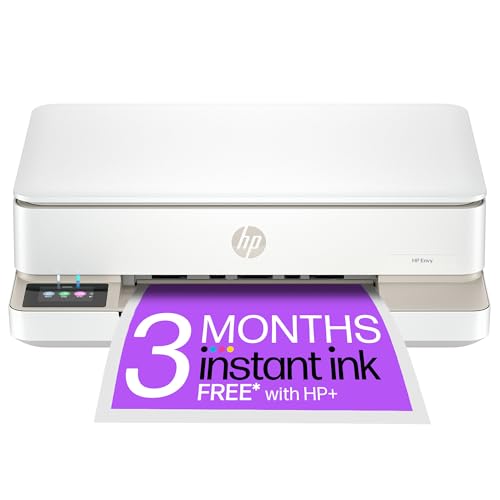 HP Envy 6120e All in One Printer | Perfect for Home | Colour | Wireless | Print, Scan & Copy | 3 Months of Instant Ink Included | Automatic 2-sided Photo Printing | Easy Setup & Reliable Wi-Fi | White - Click to Buy