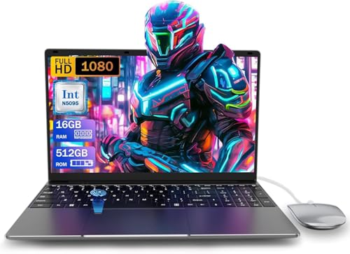 15.6 inch Laptop - 16GB RAM LPDDR4 512GB SSD Laptop Computer FHD Ordinateur Portable Laptop PC Celeron N5095 Processor Business Laptop with Touch ID WiFi5 Bluetooth 4.2 USB 3.0 - Click to Buy