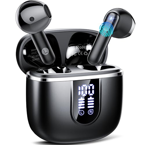 Wireless Earbuds, Bluetooth Ear Buds 5.4 Mini HiFi Stereo with 4 ENC Noise Cancelling Mics Wireless Headphones, 40H in Ear Earphones, USB C, IP7 Waterproof Bluetooth Headphones for Sports, Workout - Click to Buy