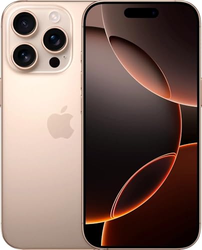 Apple iPhone 16 Pro, 256GB, Desert Titanium (Renewed)