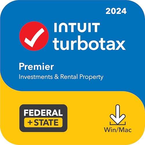 TurboTax Premier 2024 Tax Software, Federal & State Tax Return [PC/MAC Download] - Click to Buy