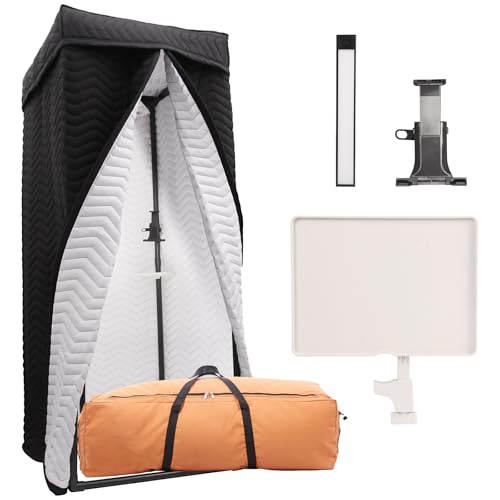 Pro Vocal Booth | Portable Sound Isolation Booth for Crystal-Clear Recording - Ideal for Voice Over, Podcasts, Singing | Quick Setup & Mobile Home Studio with Travel Bag - Click to Buy