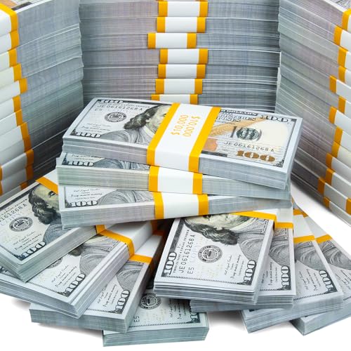 RIFENDA 100 PCS Prop Money Play Money for Kids Pretend Play - Number Learning Education Toys for Girls Boys, Develops Early Math Skills, Prop Money for Board Game, Magic, Girls Boys Birthday - Click to Buy
