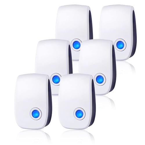 Upgraded Ultrasonic Pest Control Repeller Pest Control Electronic Pest Repellent Plug in Indoor for Rodents Mice Cockroach Bug Roach Mosquitoes Insects Spiders 6 Packs - Click to Buy