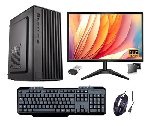 BullOne All-in-One Desktop PC, i5 2400, 16GB RAM, 128GB SSD, 1TB Hard Disk, 19" Monitor, Keyboard, RGB Mouse, WiFi, Win 10, Black (16-128-1TB) - Click to Buy
