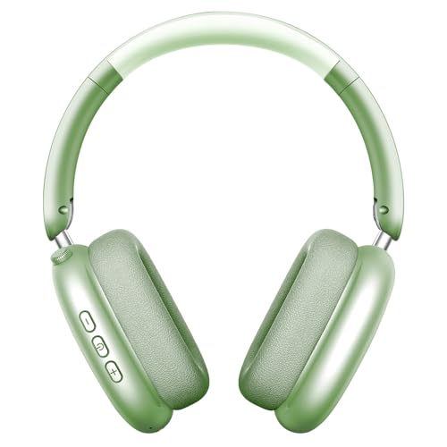 Wentronic Y01 Wireless Over Ear Headphones, Noise Canceling Bluetooth 5.3 Headphones with Microphones,Hi-Res Audio,48H Playtime,Foldable,Breathable Soft Earpads for iOS/Android/Samsung/PC-Green - Click to Buy