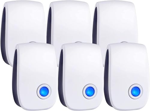 TEcoArt Pest Ultrasonic Pest Repeller, Plug-in Pest Control Repeller for Mouse, Insect, Cockroach, Mice, Spider, Bug, Ant, Mosquito, Rodent & Rats Indoor Use Repeller 6 Packs - Click to Buy