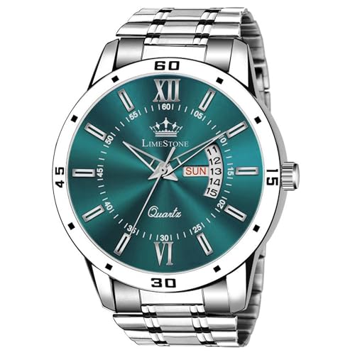 Day and Date Functioning Steel Strap New Quartz Analog Watch for Men Classic Design Men's Wrist Watches - Click to Buy