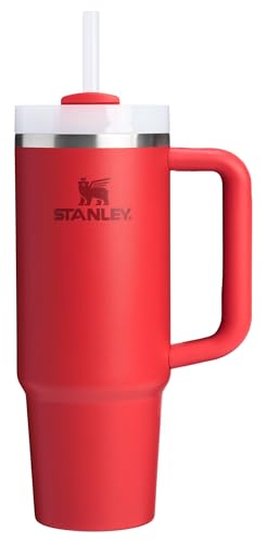 Stanley Quencher H2.0 Tumbler with Handle and Straw 30 oz | Flowstate 3-Position Lid | Cup Holder Compatible for Travel | Insulated Stainless Steel Cup | BPA-Free | Chili Red - Click to Buy