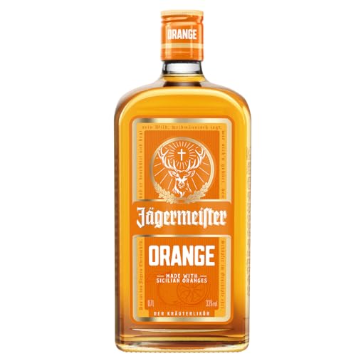 Jägermeister ORANGE – 1 x 0,7l Premium Kräuterlikör 33% Vol. – Fruchtig-frisch mit Citrusöl-Extrakt aus sonnengereiften sizilianischen Orangen – 56 erlesene Kräuter – Das Original aus Wolfenbüttel - Click to Buy