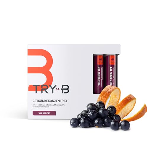 TRY‑B Wild Berry Tea Konzentrat zur Unterstützung der Gewichtskontrolle – Nahrungsergänzungsmittel & Fastendrink – Kein Hungergefühl dank Glycerol – 100% Vitamine & Mineralstoffe - Click to Buy