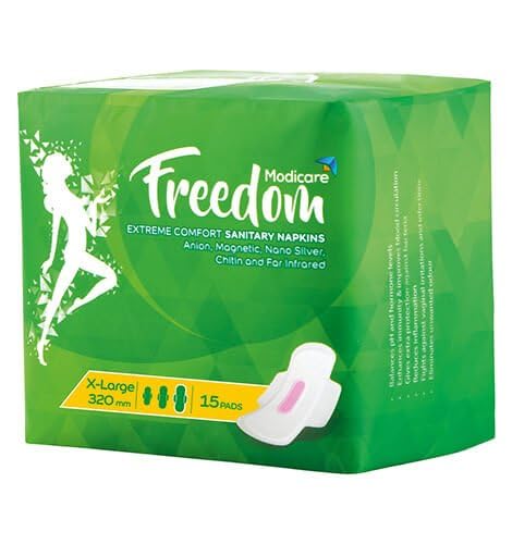 Freedom Extra Large Sanitary pads, 320mm, 15 Pads, Pack of 2 - Click to Buy